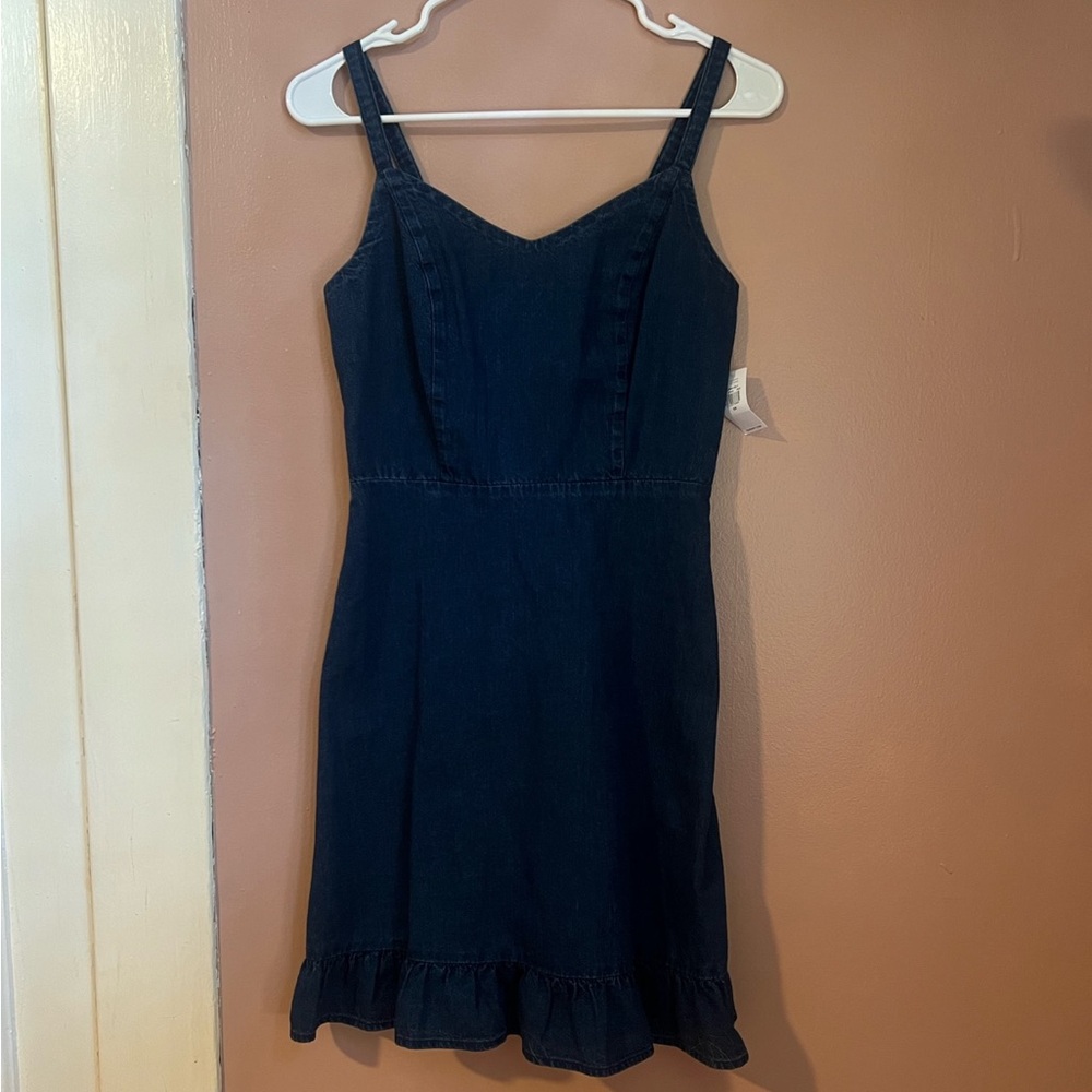 Denim Ruffle Dress - Picture 8 of 8
